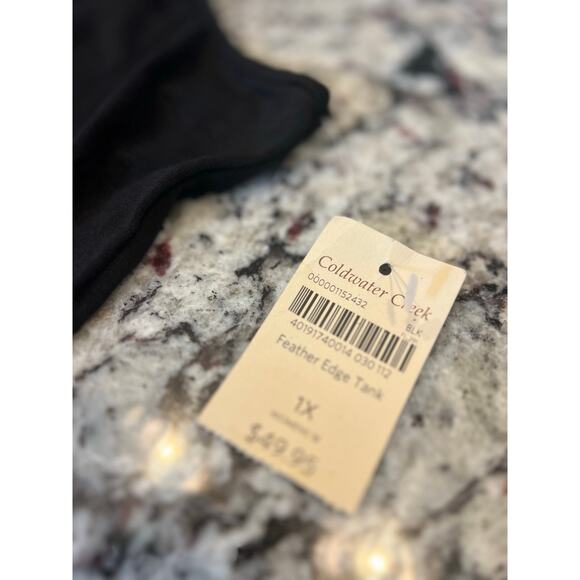 Coldwater Creek NWT women’s top size XL black - Picture 3 of 9